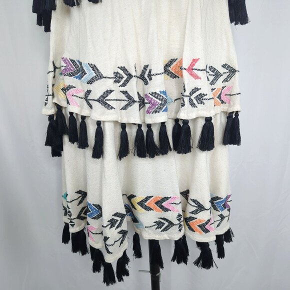 Judith March Tassel Dress Small Western White Festival - Picture 3 of 8